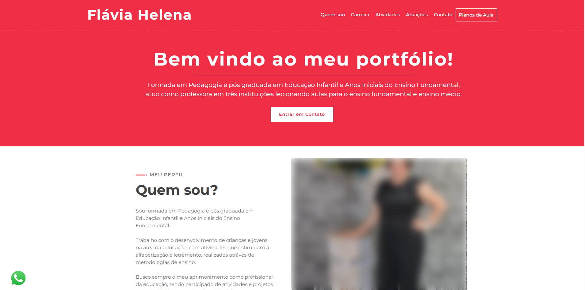 Portfólio para professora